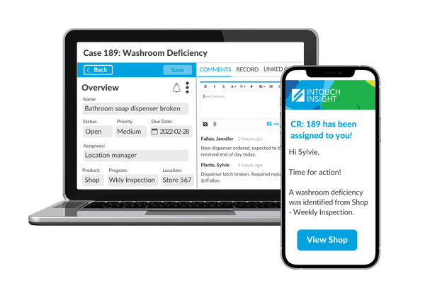 Case management detail by Intouch CX Platform