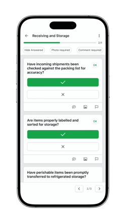 intouchcheck simple checklist question type