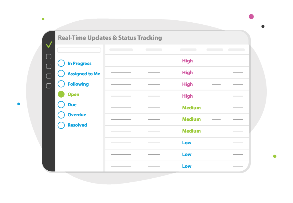 Track the status of tasks and create employee accountability at the same time.